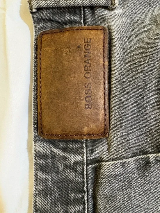 Hugo Boss BOSS Gray Denim Jeans Men’s 36x36 Slim Straight Washed Designer Pants - Picture 3 of 13